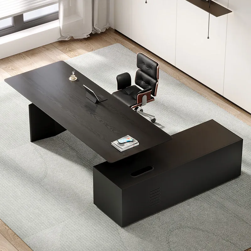 Intelligent electric lifting boss desk escritorio elevable Modern multifunctional Computer desk schreibtisch office furniture