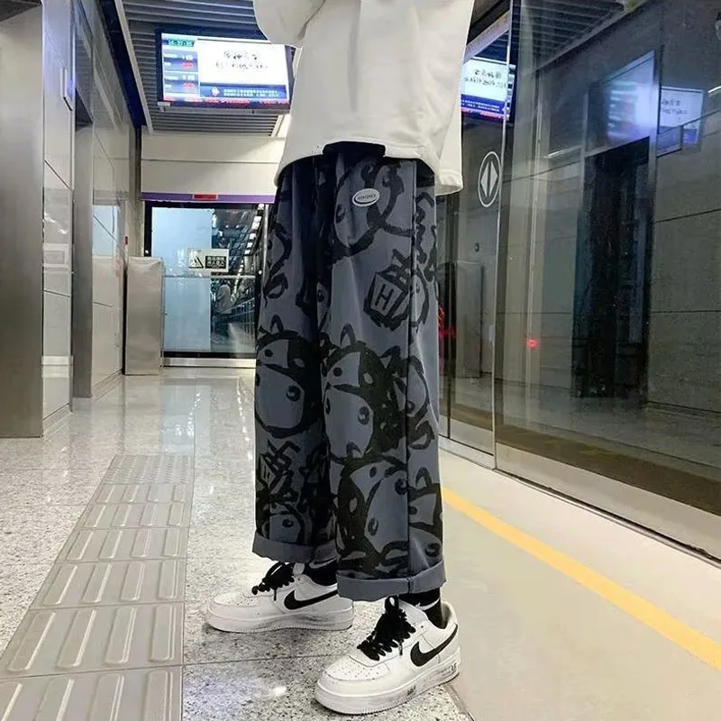 2024 Spring/Summer series Bear print nine-point pants men's and women's loose fashion handsome all-matching casual pants