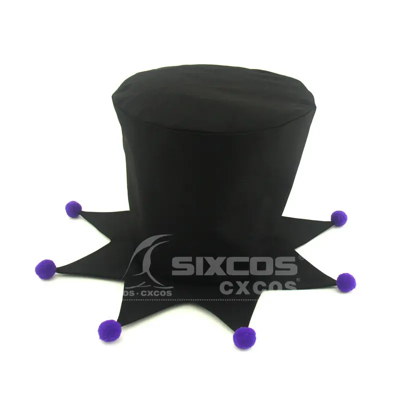 Black General Cos Headwear Hat Cosplay Prop Cartoon Character for Comic Convention Party Performance
