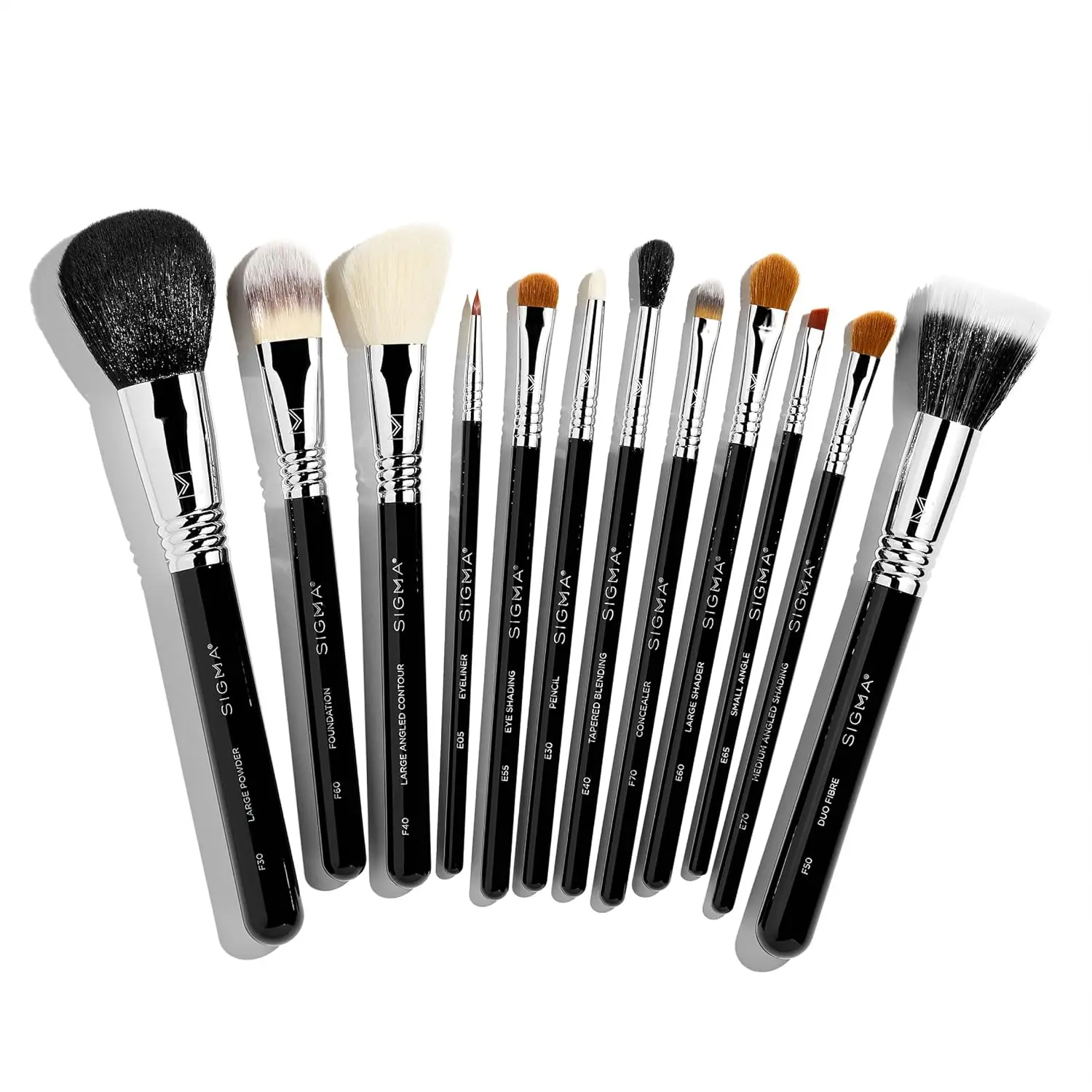 12-Piece Synthetic Makeup Brush Set for Face & Eye - Essential Blending, Contour & Highlight Kit