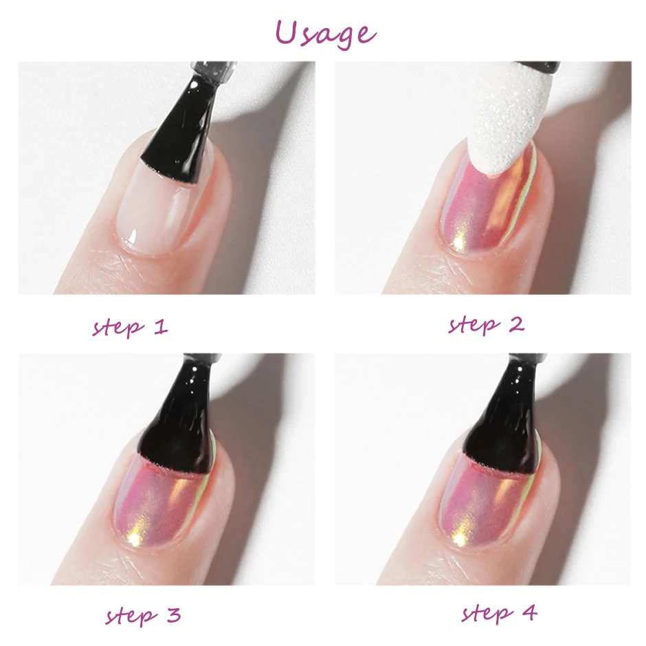 1Box Silbrig Chrom Nagel Pulver Goldene Spiegel Nail art Glitter Pulver UV Gel Polnisch Chrom Reiben Staub Pigment maniküre Dekor – Detail 1