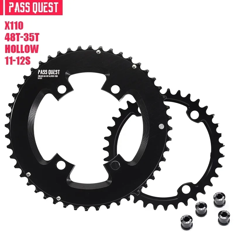 PASS QUEST 110 bcd Kettingblad kettingwiel voor Shimano 105 5800 6800 DA9000 Racefiets kettingblad 48/35 T 50/34 T 52/36 T 53/39 T 54/40 T