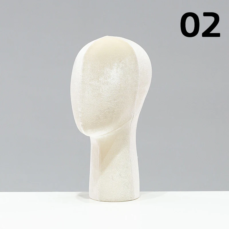33 cm fluwelen mannequins hoofdprops voor sieradendisplay en reclamefotografie decor winkelcentrum raam hoed brilhouder