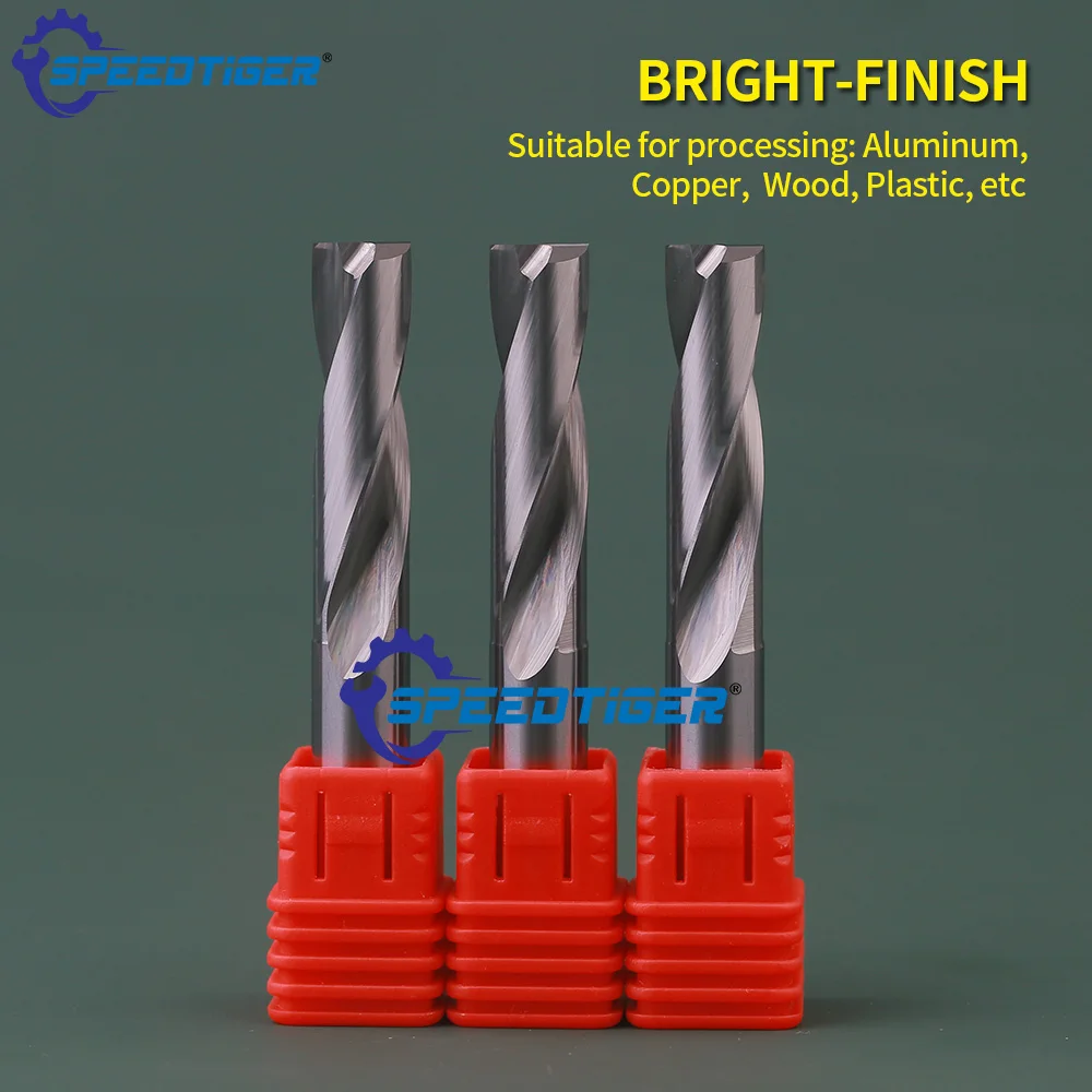 SPEEDTIGER Flat Drill Solid Carbide Dia 0.5-20mm Uncoated for Non-metal Aluminum CNC Inclined Curved Surface Bottom Hole Making
