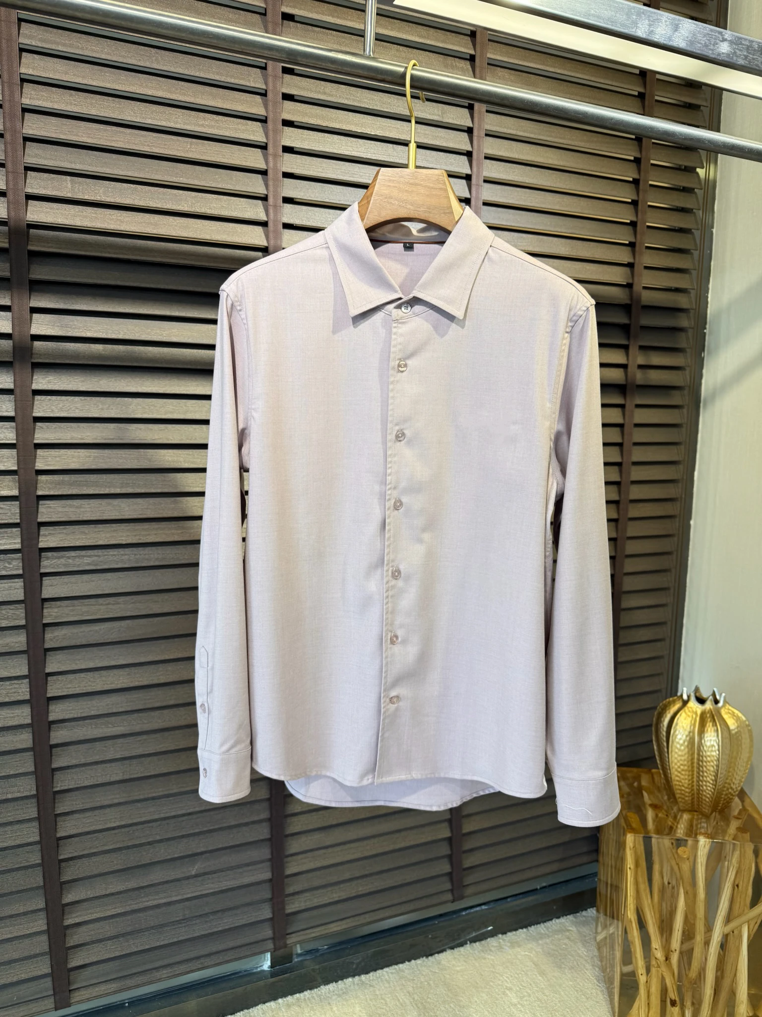 

ntleman Silk Cotton Long Sve Casual irt Men's Autumn Winter Faion Urban Sle Stand Fit Busin Casual irt