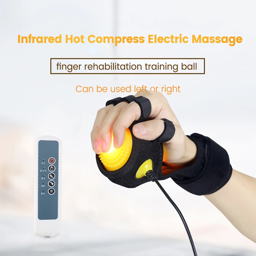 

Finger Vibration Massager Hot Compress Hand Stroke Hemiplegia Finger Spasm Dystonia Training Rehabilitation Recovery Pain Relief