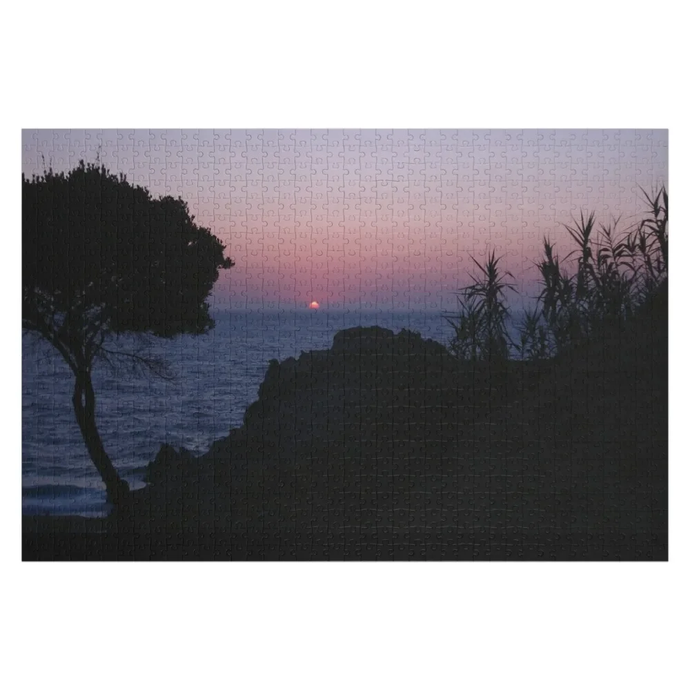 

Beautiful Purple Sunset in Nas Beach Ikaria Island Greece Jigsaw Puzzle Christmas Gifts Wooden Decor Paintings Puzzle