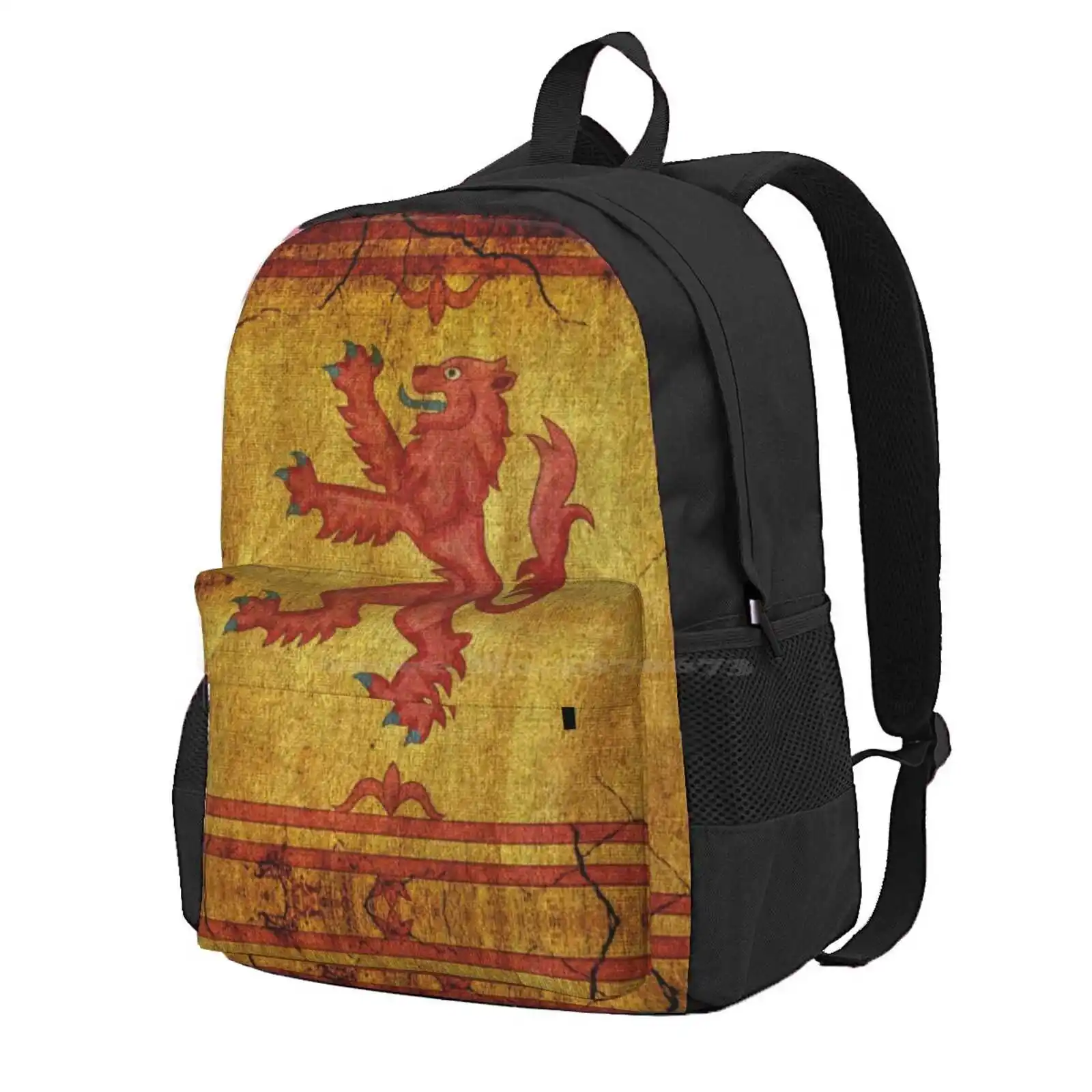 

Rampant Lion Hot Sale Schoolbag Backpack Fashion Bags Rampant Lion Flag Scottish Flag Scotland Flags Country Focal Art