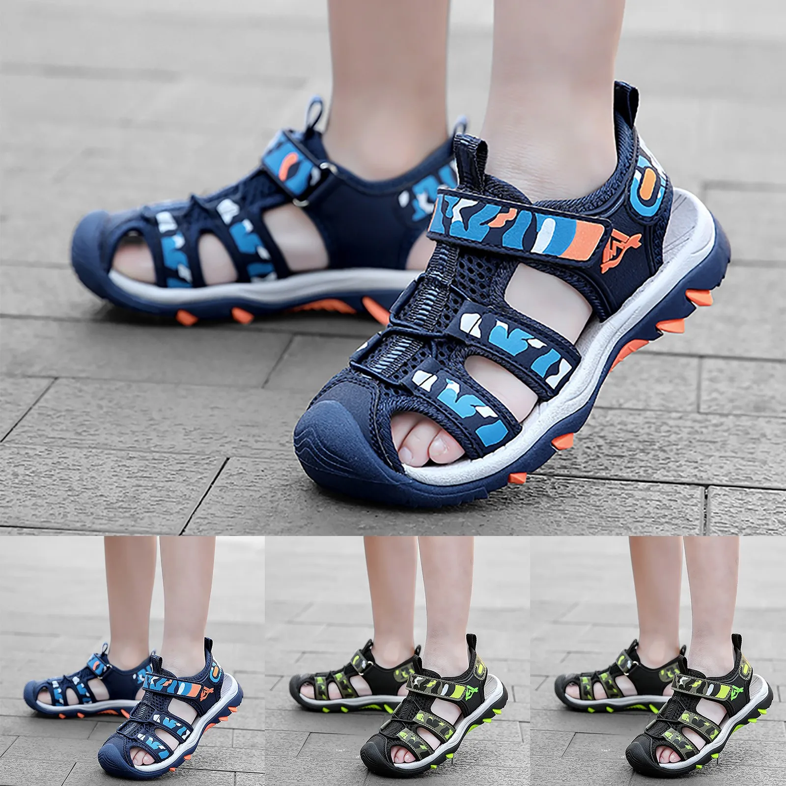 

Sandals For Girls Size 2 Boy Shoes Comfortable Soft Sole Closed Toe Sandals Fashionable Thick Sole Beach Sandals Indoor Shoes