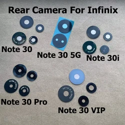 Vidrio de cámara trasera para Infinix Note 30 30i Pro VIP 4G 5G, cubierta de lente de cámara trasera con pegatina adhesiva de pegamento