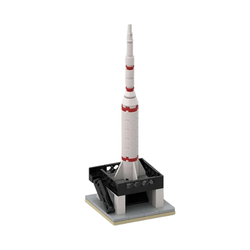 Space Launch Vehicle Model MOC Building Bricks War Equipment Modular Technology Gifts Holiday Assemble Children Toys Suit