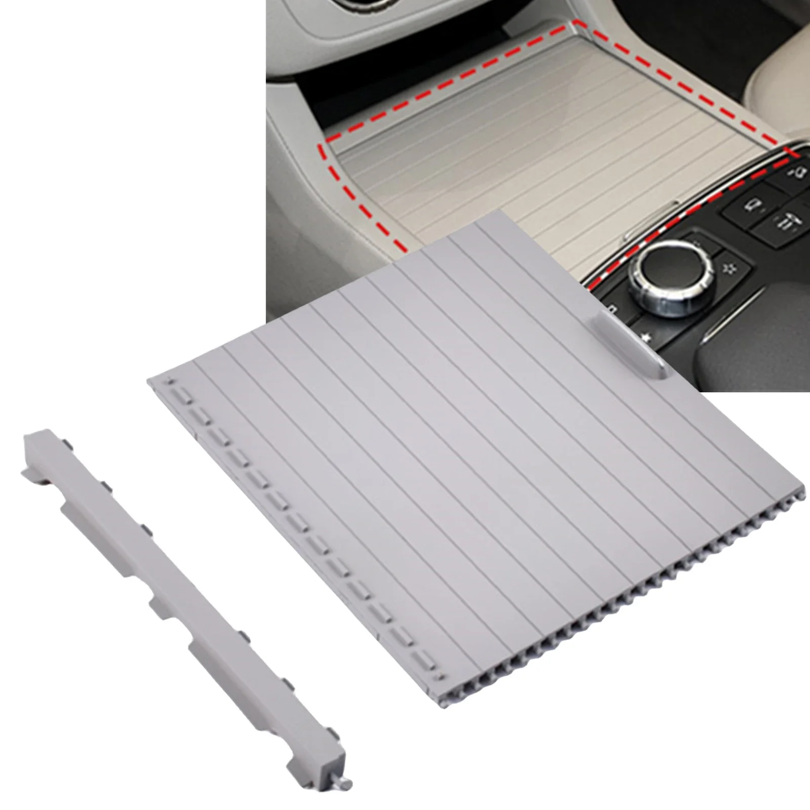 

New！Interior Center Console Water Drink Holder Panel Cover Roller Curtain Shutter For Mercedes Benz W166 ML320 GL GLS W292 GLE C