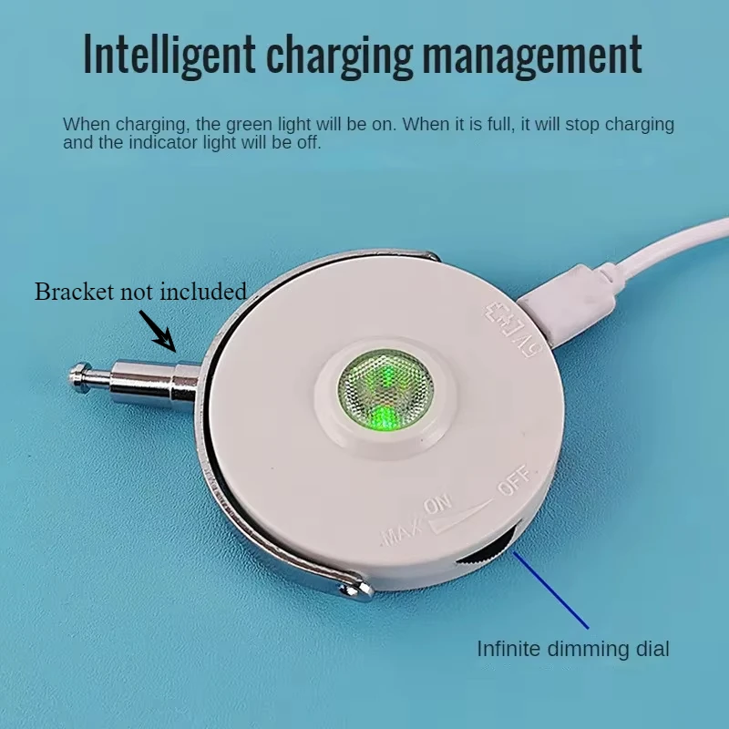Adjustable Brightness USB Rechargeable LED Lamp Biological Microscope Bottom Light Source With Reflective Mirror