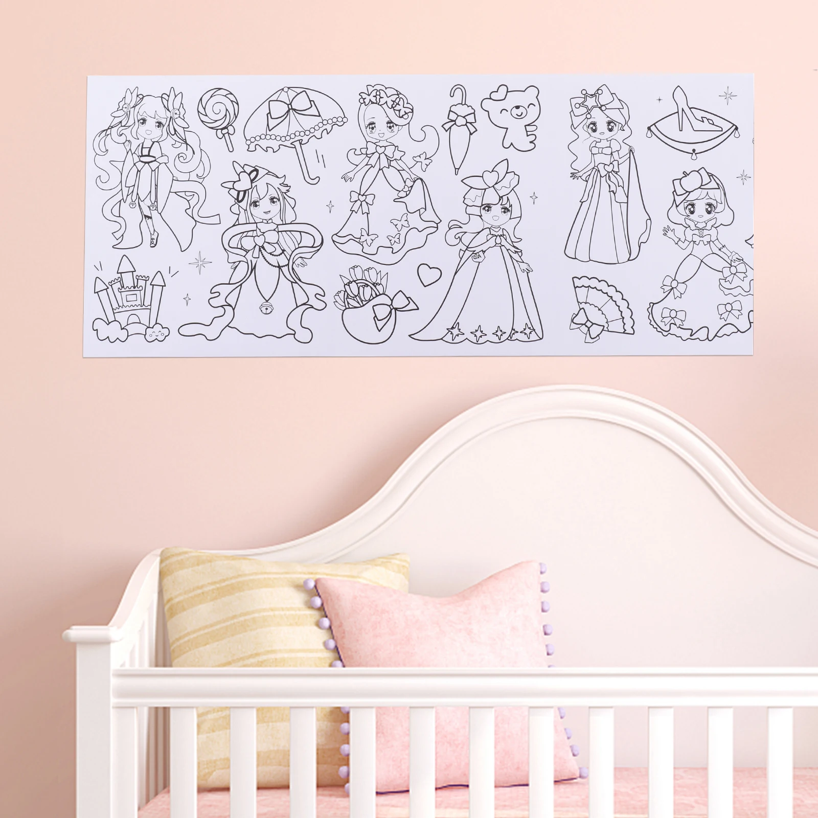 

30Ft Drawing Paper Roll Reusable Graffiti Scroll For Toddlers Wall Painting Activity Soft Thick Coloring Poster