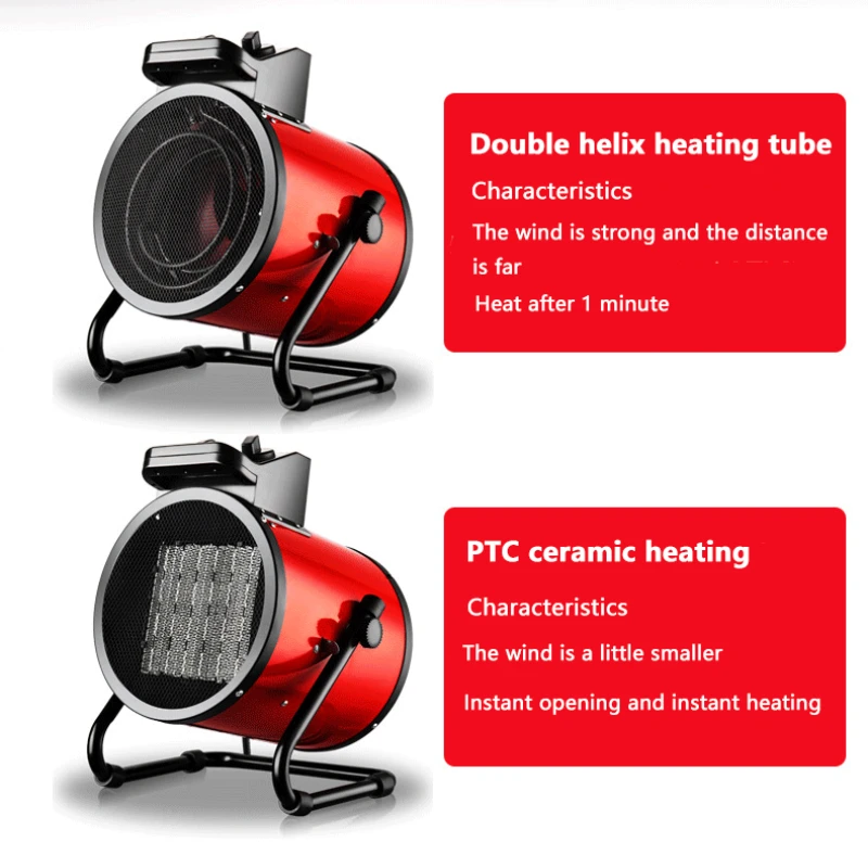 Aquecedor industrial elétrico de alta potência, com economia de energia, para casa, de oficina, reprodução, ventilador de aquecimento rápido