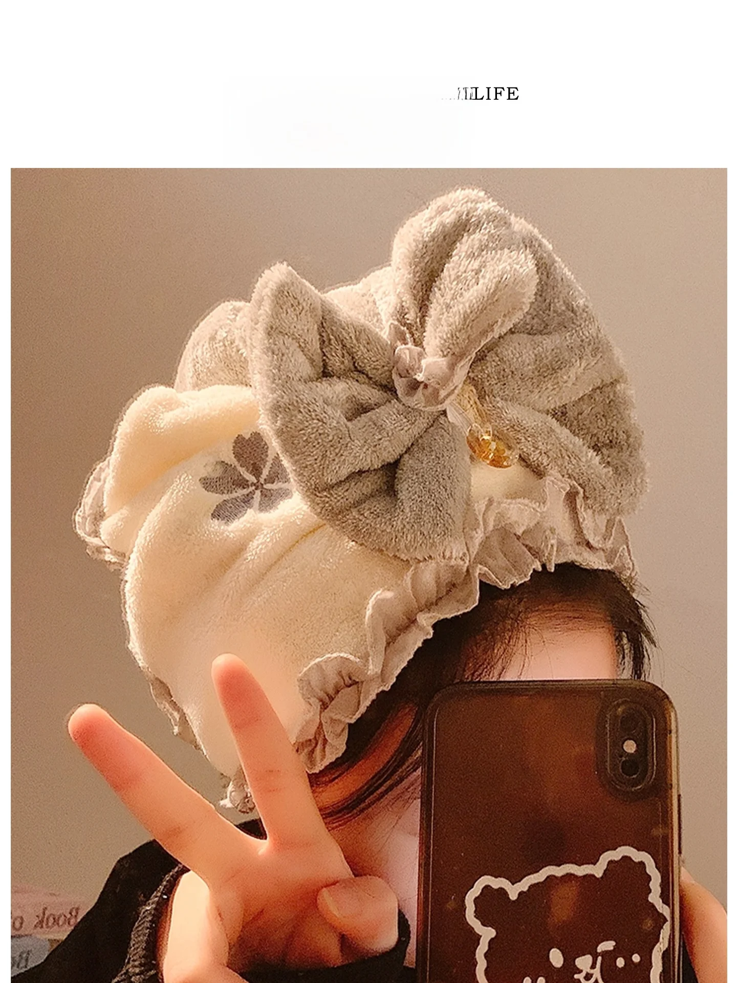 

Мягкая впитывающая шапочка для сушки волос Tlife Velvet: полотенце-тюрбан для дома, инструмент для личной гигиены