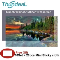 Portable Projector Screen Simple Curtain Anti-Light 60/84/100/120/130 Inches Projection Screens for Home Outdoor Office