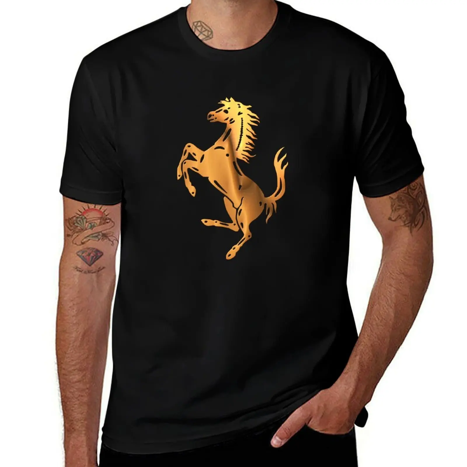 Golden Italian Stallion T-Shirt Lightweight Casual Summer T-Shirt