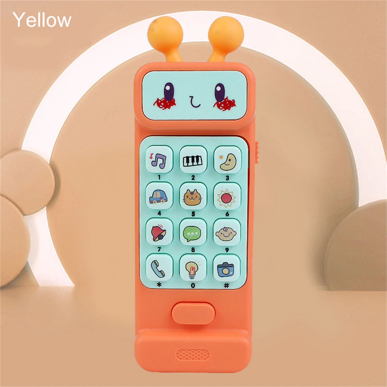 Juguete de teléfono para bebé con música y luces, máquina de sonido para niños, juguetes educativos tempranos para teléfono móvil, regalos de