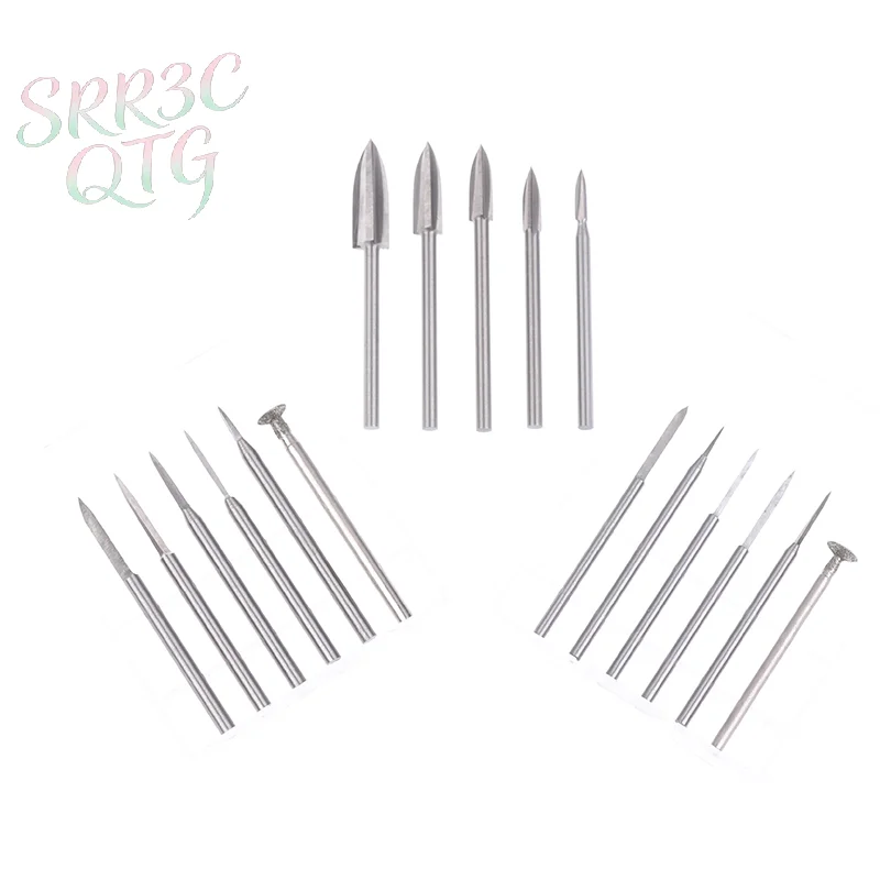 Hot 5/6PCS HSS Wood Carving Bit Set For Rotary Tools Precision Engraving Wood Carving, Root Carving, And Nuclear Carving