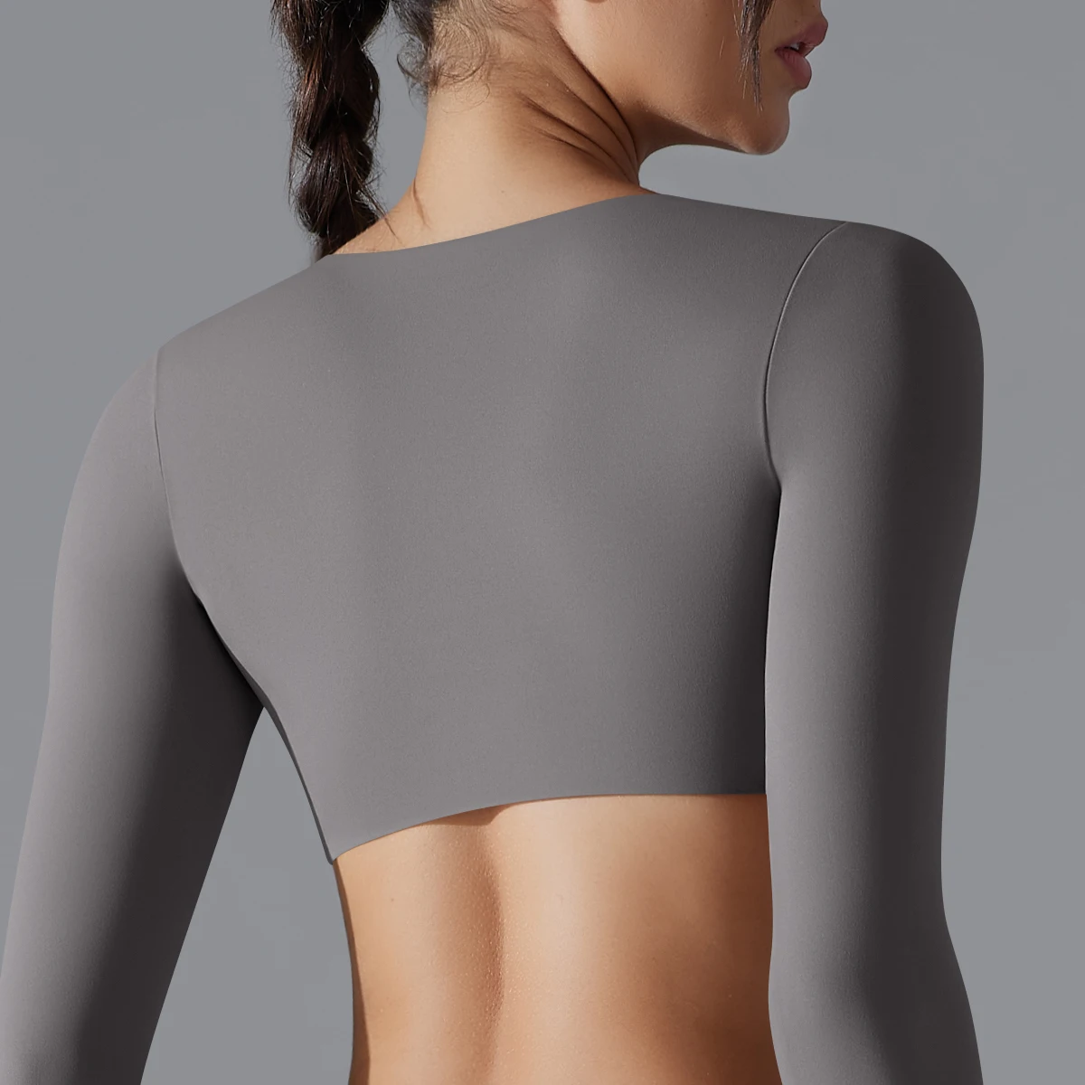 Sexy Cross Long Sleeve Sports Bra Push Up Yoga Crop Top Women Fitness Gym Workout Tops Women Brassiere Sport Female Clothing