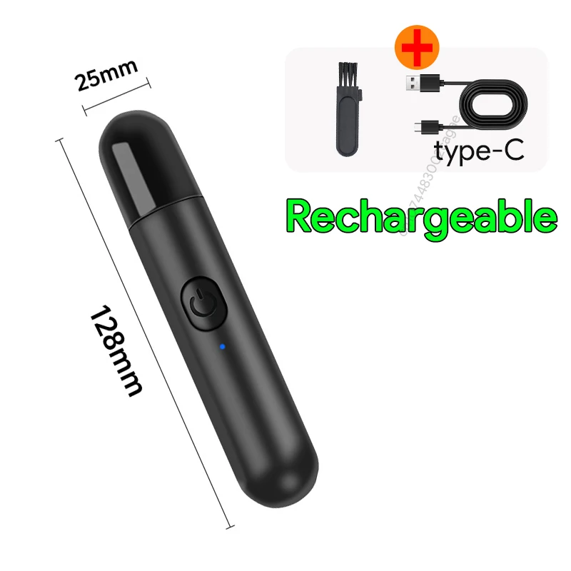 

USB-зарядка, триммер для волос в носу и ушах, портативная электрическая машинка для стрижки волос в носу, мини-компактный дизайн, быстрая зарядка для деловой поездки
