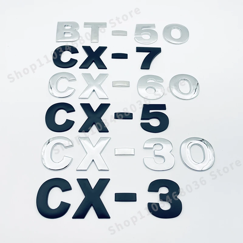 

3D Metal Car Front Hood Rear Trunk Emblem Badge Sticker For Mazda CX5 CX7 CX3 CX8 CX9 CX30 CX60 Atenza Letter Logo Accessories