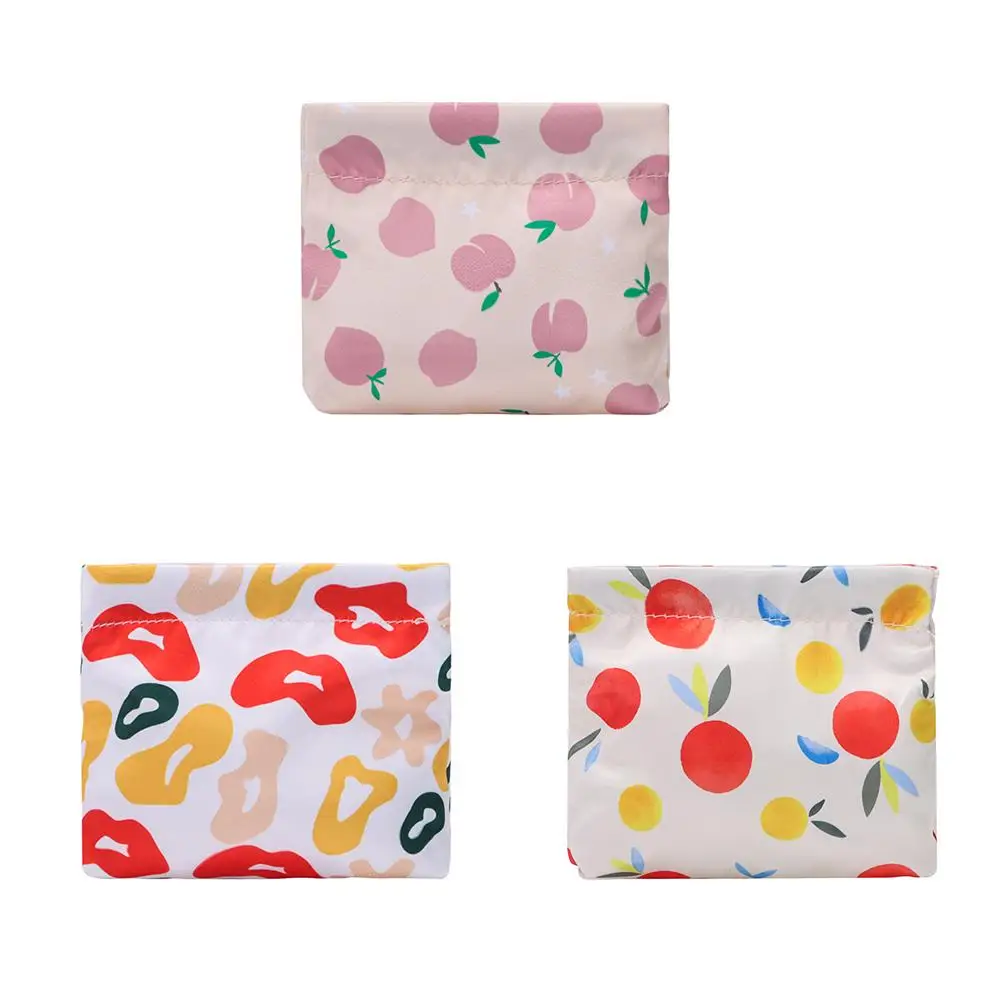 New Portable Makeup Storage Bag Compact Automatic Closure Lipstick Bags Cotton Coin Money Bag Daily