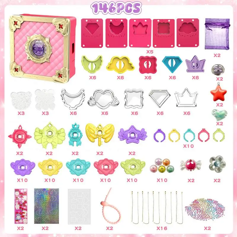 Bracelet Making Kit For Girls Jewelry Kit Charm Making Kit Arts And Crafts Girl Toys 146 Pcs Bracelet Making Kit Jewelry Making