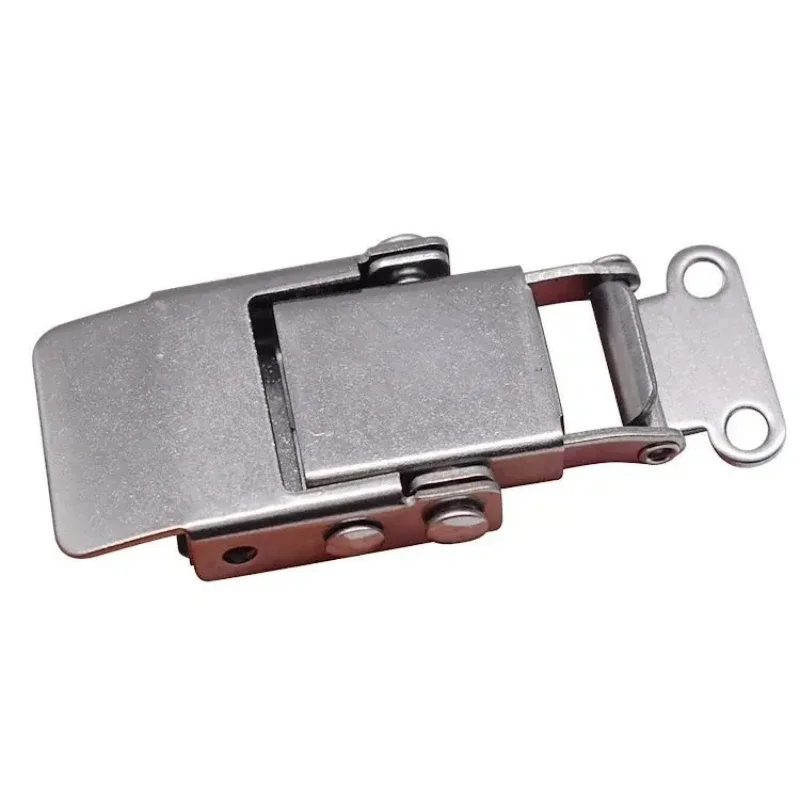 304 Stainless Steel Spring Loaded Hasp Latch, 1 Pc Toolbox Padlock Lock Catch for Wooden Case Storage Box