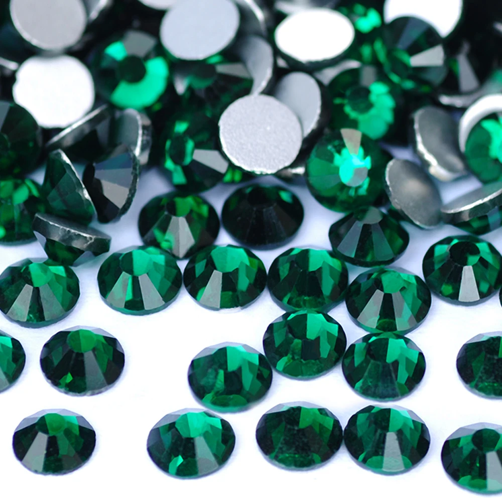 Emerald No Hotfix Glass Rhines - Nail Art Emerald Green recension och pris