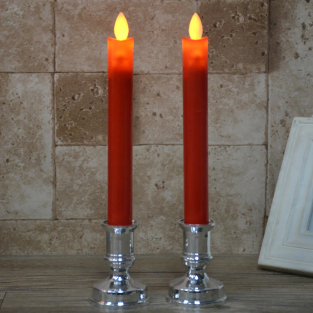 

Electronic Light LED Simulation Lamp Red Silver Hotel Decor Multi-function Flameless Reusable Energy-saving