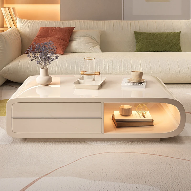 

Drawers Storage Coffee Table Rectangle Minimalist Designer Nordic Side Table Unique Regale Mesa Centro Living Room Furniture