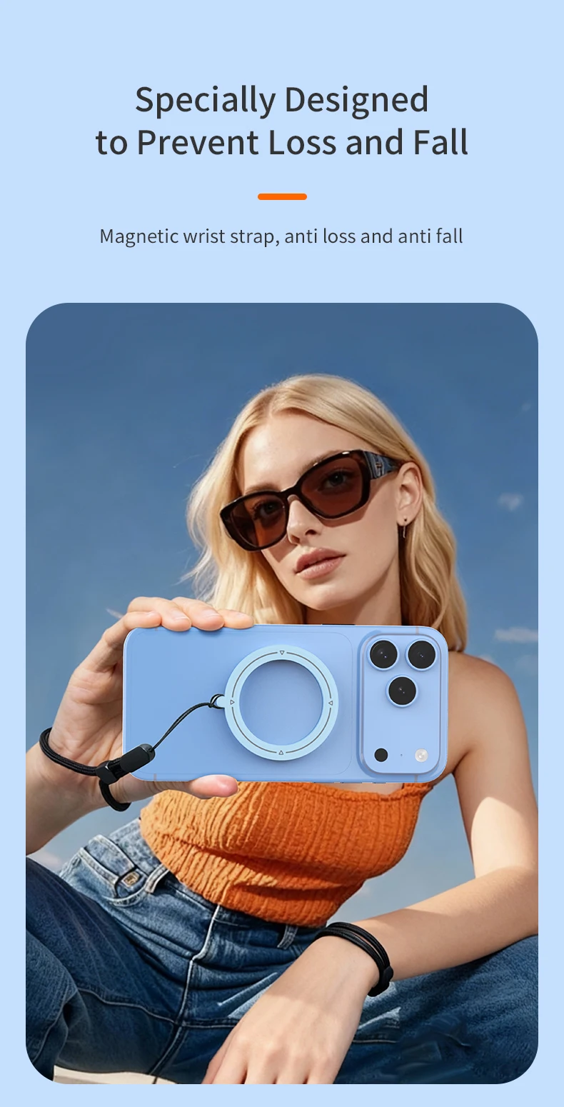 Handy-Lanyard für MagSafe Magnetring, Trageband für iPhone 17 16 15 Samsung Xiaomi, Mehrere Farboptionen – Detail 5