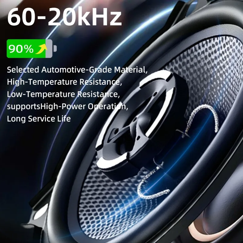 2pcs 5.25 Inch Coaxial Speaker 500W Peak 4 Ohm Mid Bass Audio Speaker HIFI Carbon Fiber For Car Home Theater System Upgrade Ster