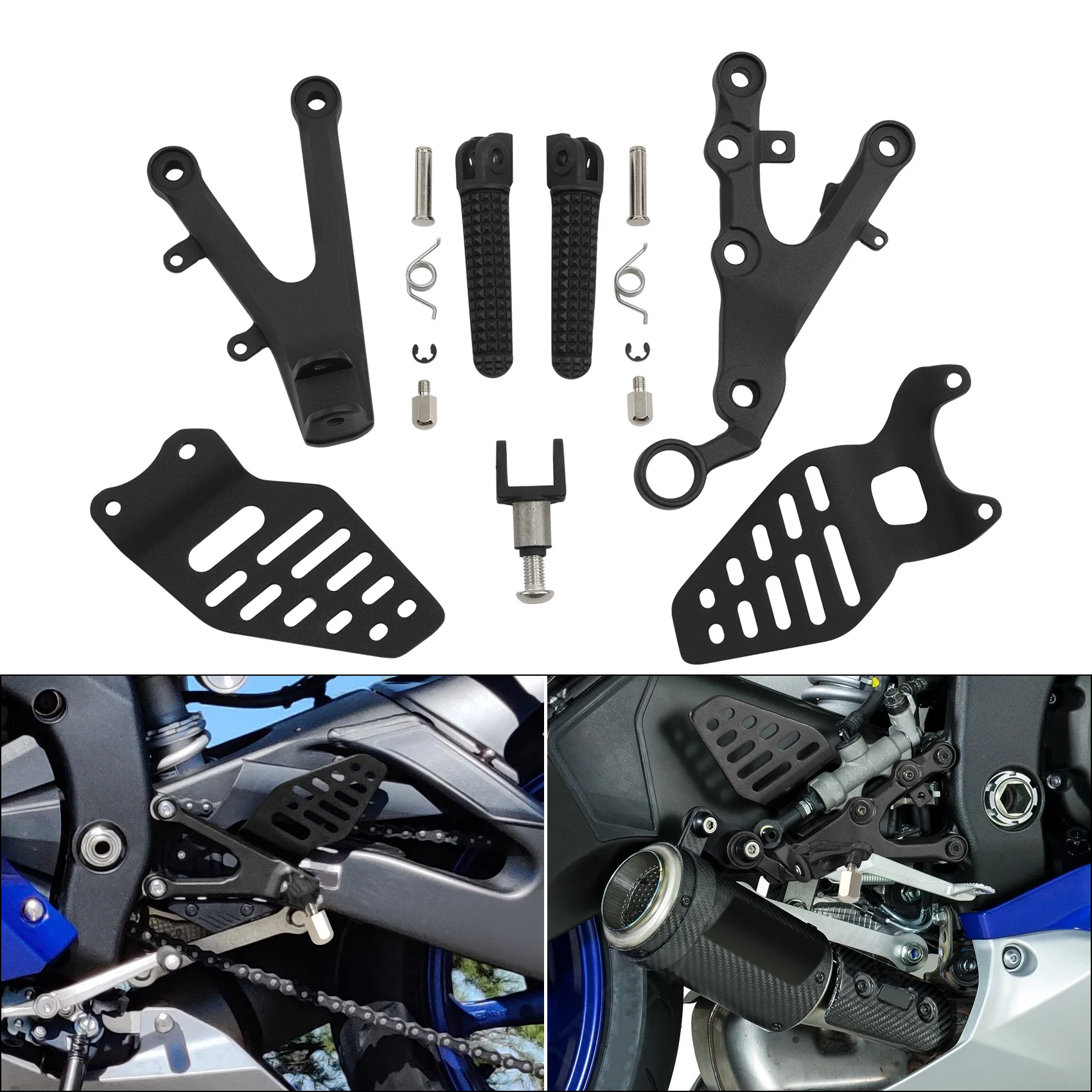 

Передняя подставка для ног водителя мотоцикла, кронштейн для подножек, подходит для Yamaha YZF R6 YZF-R6 2006-2016