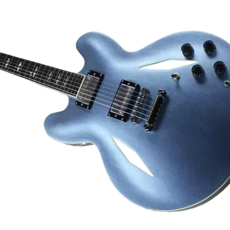 DG335 thin semi hollow jazz electric guitar light metal blue black optional with matching leather