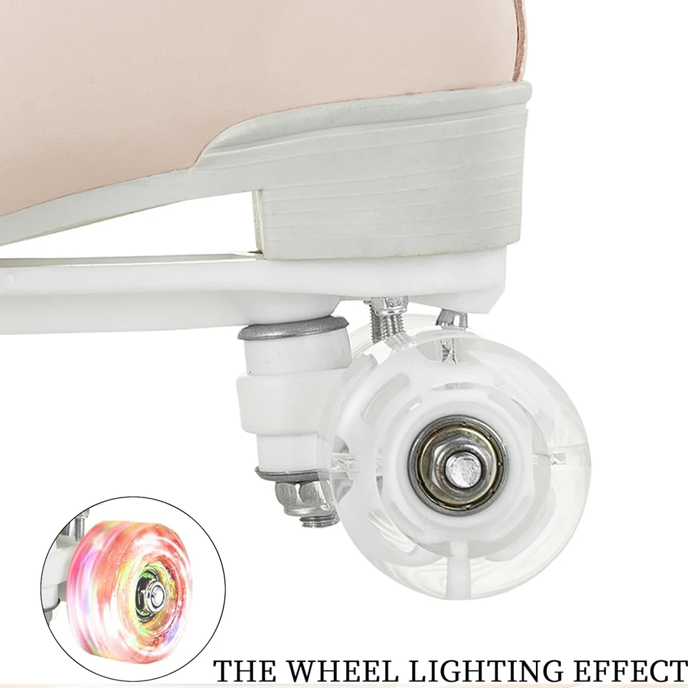 2025 وامض زلاجات دوارة بولي Leather الجلود زلاجات دوارة صف مزدوج رباعية أحذية تزلج الكبار في الهواء الطلق داخلي التزلج التدريب أحذية رياضية