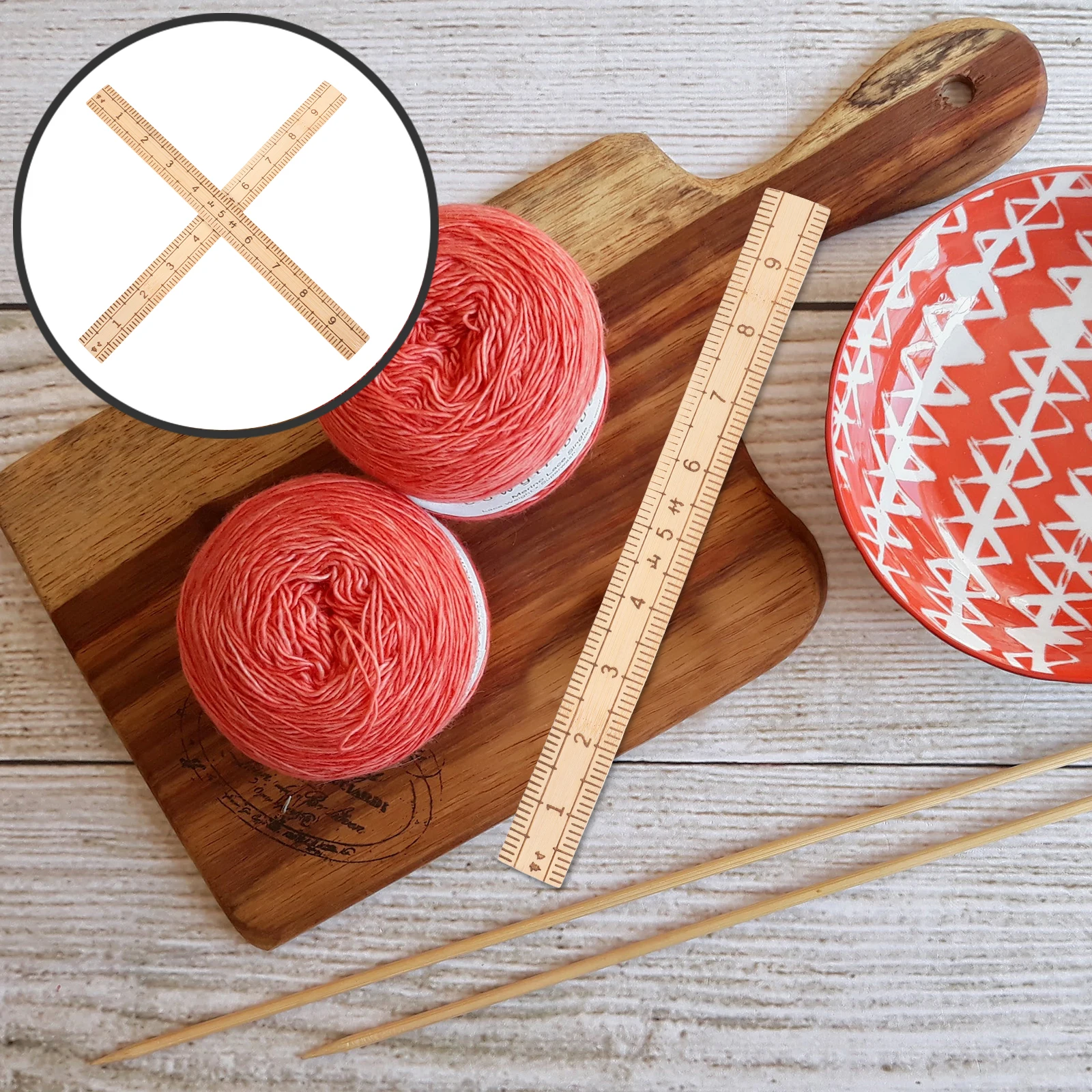 2 Pcs Wood Measuring Ruler Tailor Sewing Essentials Clothing Rulers Tools and Accessories Dressmaking