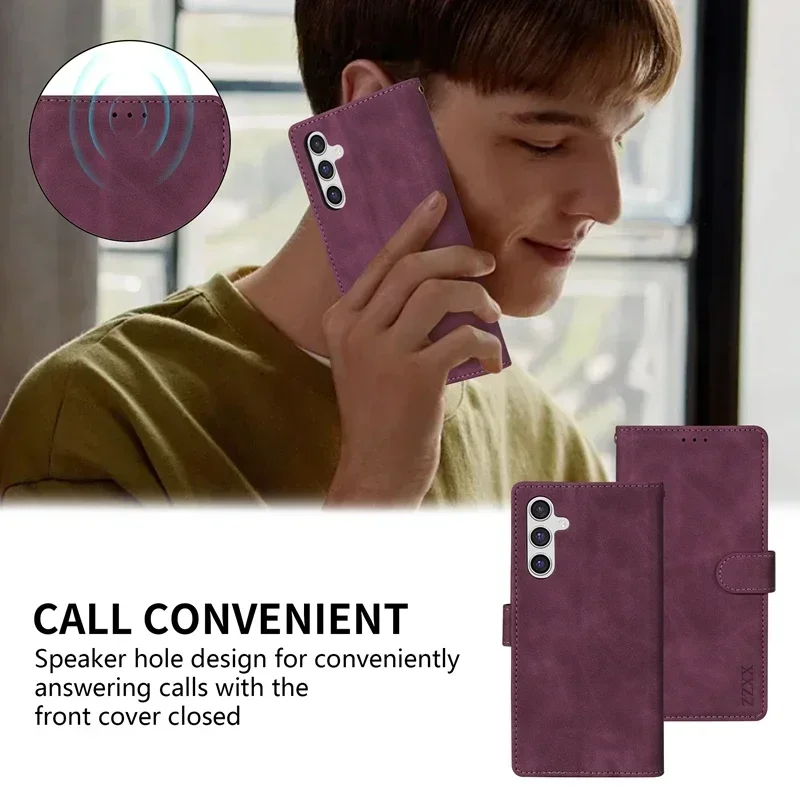 Wallet Magnetic Flip Leather Case For Samsung Galaxy A05s A06 A07 A13 A14 A15 A16 A17 A26 A34 A35 A36 A51 A52 A53 A54 A55 A56