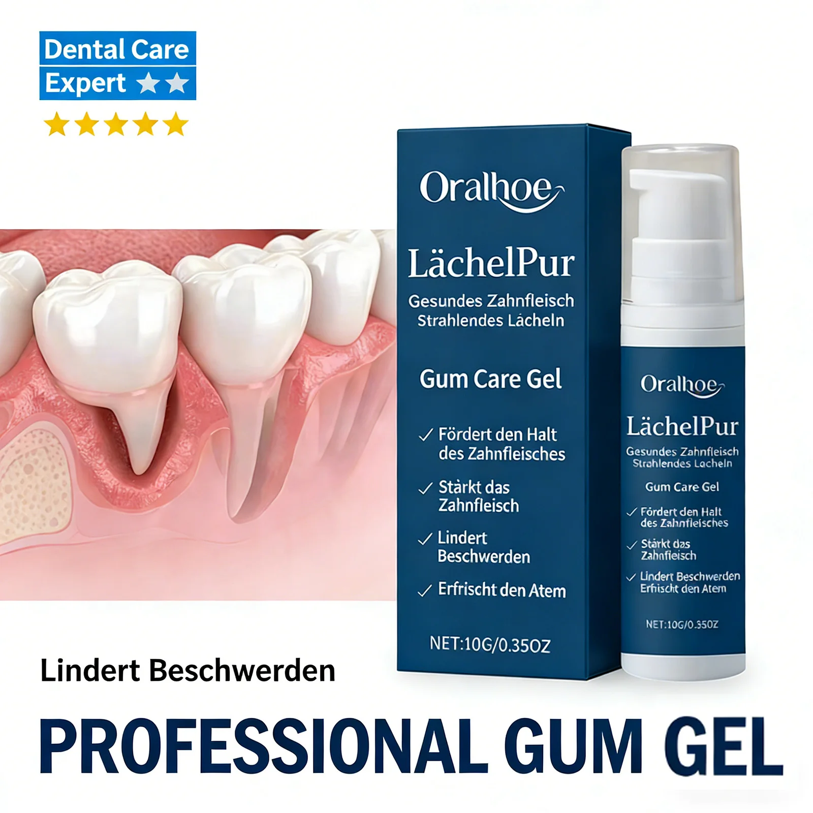 Rapid Repair Gums Gel & Tooth Damage Serum - Relief for Sensitive Gums Dental Caries & Tooth Allergy  Travel Size Oral Care Gel