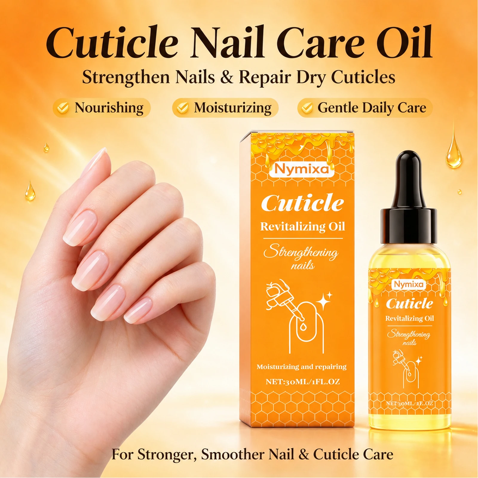 Cuticle Oil Nail Care Repair Oil for Dry Skin Strengthen Nails Improve Cracked Reduce Split Nails Soft Smooth Nail Care