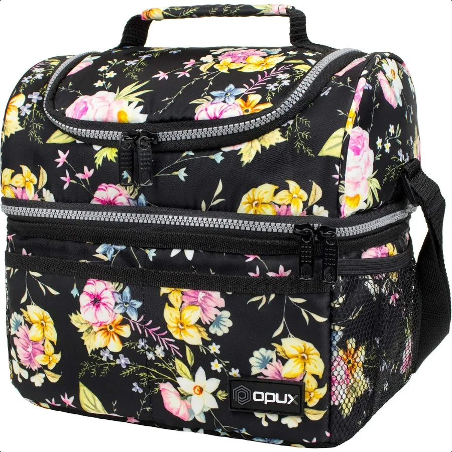 

Lunch Box For Women Insulated Large Lunch Bag Adult Work Double Decker Lunchbox Meal Prep Dual Compartment Leakproof Lunch Cool