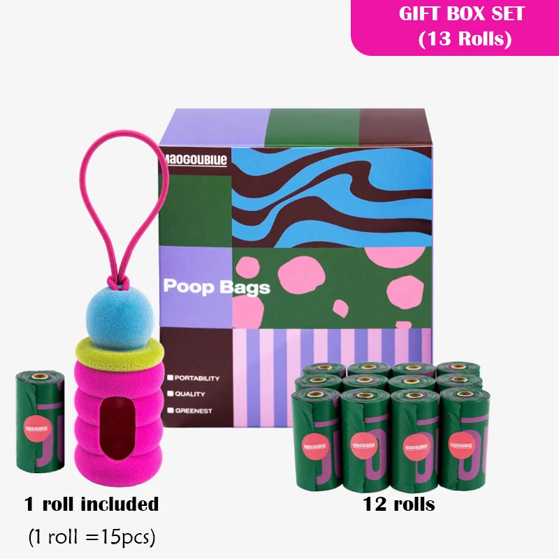 Biodegradable Poop Bags Capsule Dispenser Leak Proof Portable Pet Waste Bag Outdoor Walking Dog Cat Clean Up Garbage Bag