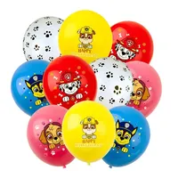 10pcs12 inch Latex Balloon Paw Patrol Solid Color Children's Happy Birthday Party Decoration Baby Shower Globos Balloon Toy