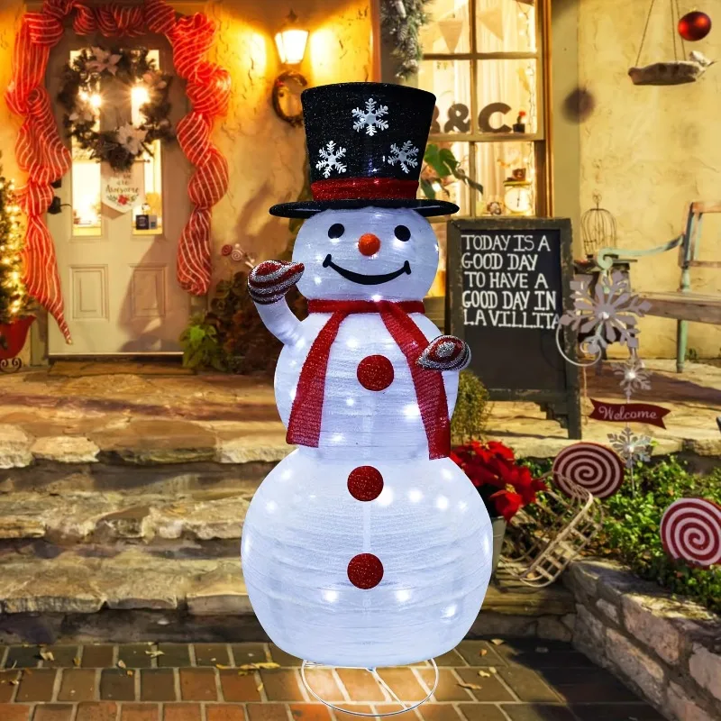 

LED Christmas Garden Outdoor Foldable Snowman Scenic Area Shopping Mall Window Garden Festival Waterproof Decorative Light