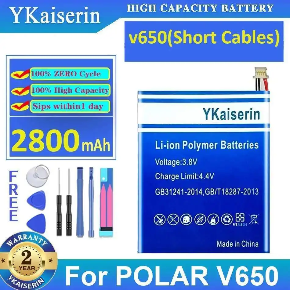 

High Performance For Polar V650 Short Cables 2800Mah Mobile Phone Battery
