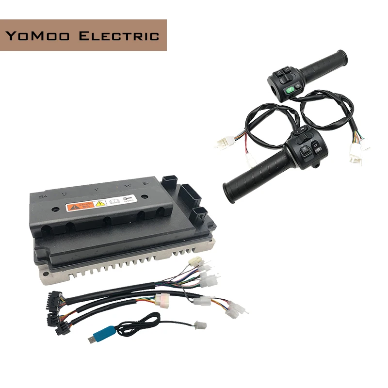 

VOTOL EM-100 EM100 72V 100A 2000W 3000W Brushless DC Controller With T08 Hall Throttle For QS Wheel Hub Mid-Drive Motor