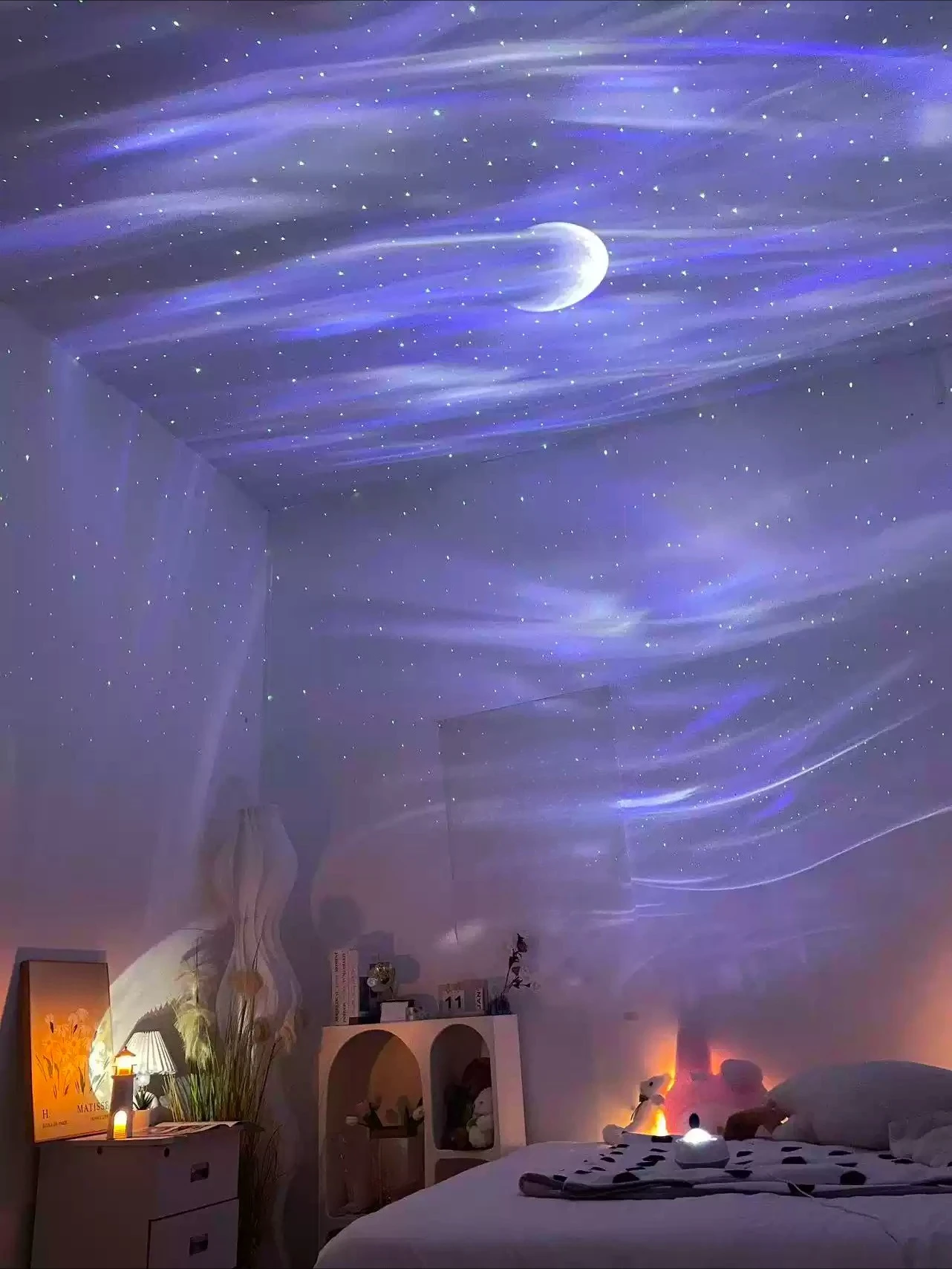 

Northern Lights Galaxy Star Projector with Bluetooth Speaker Aurora Night Light for Bedroom Romantic Gift