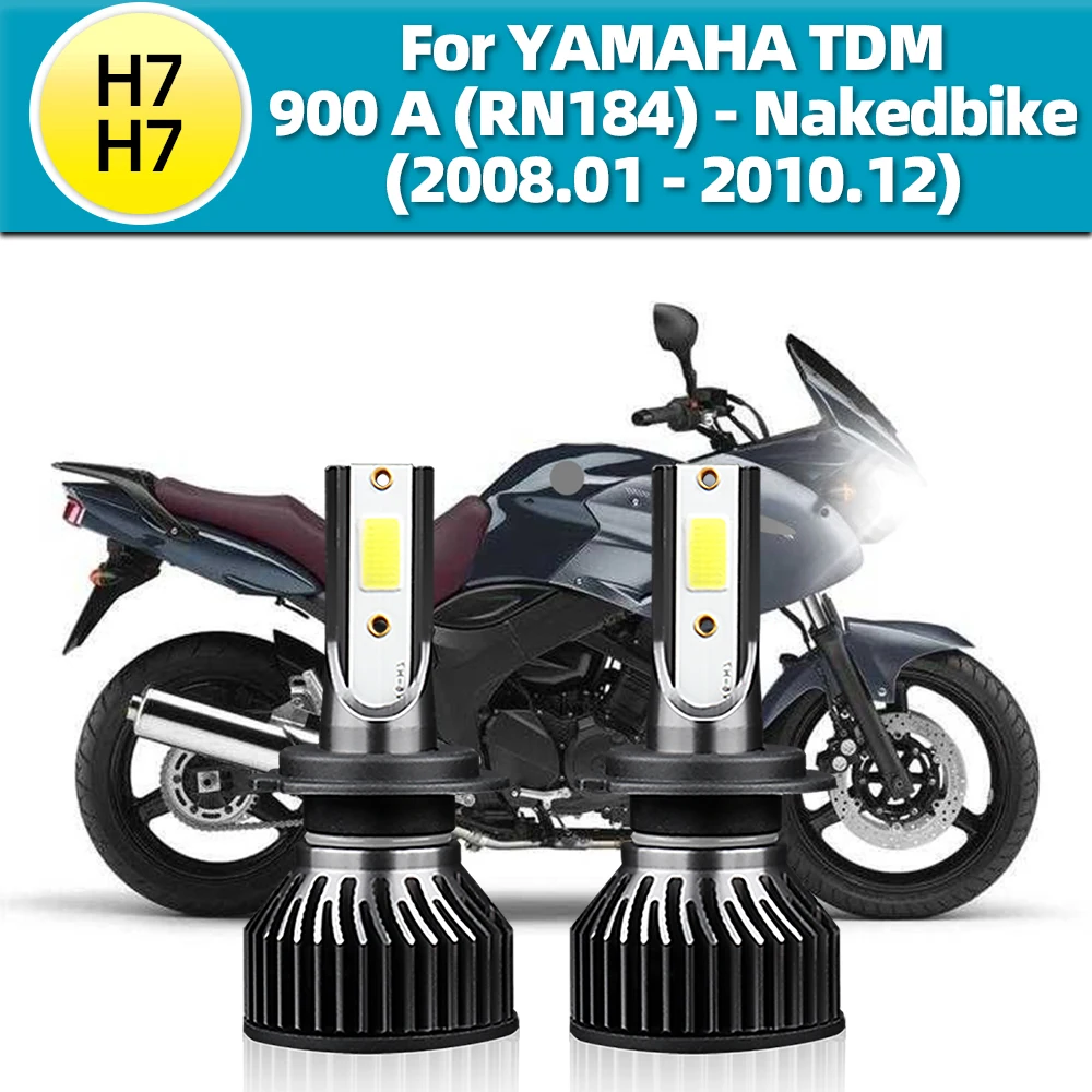 

Мотоцикл 72W 9600LM H7 Moto Высокая Низкая светодиодные лампы фар 6000K Яркий для YAMAHA TDM 900A (RN184) - Nakedbike 2008 2009 2010